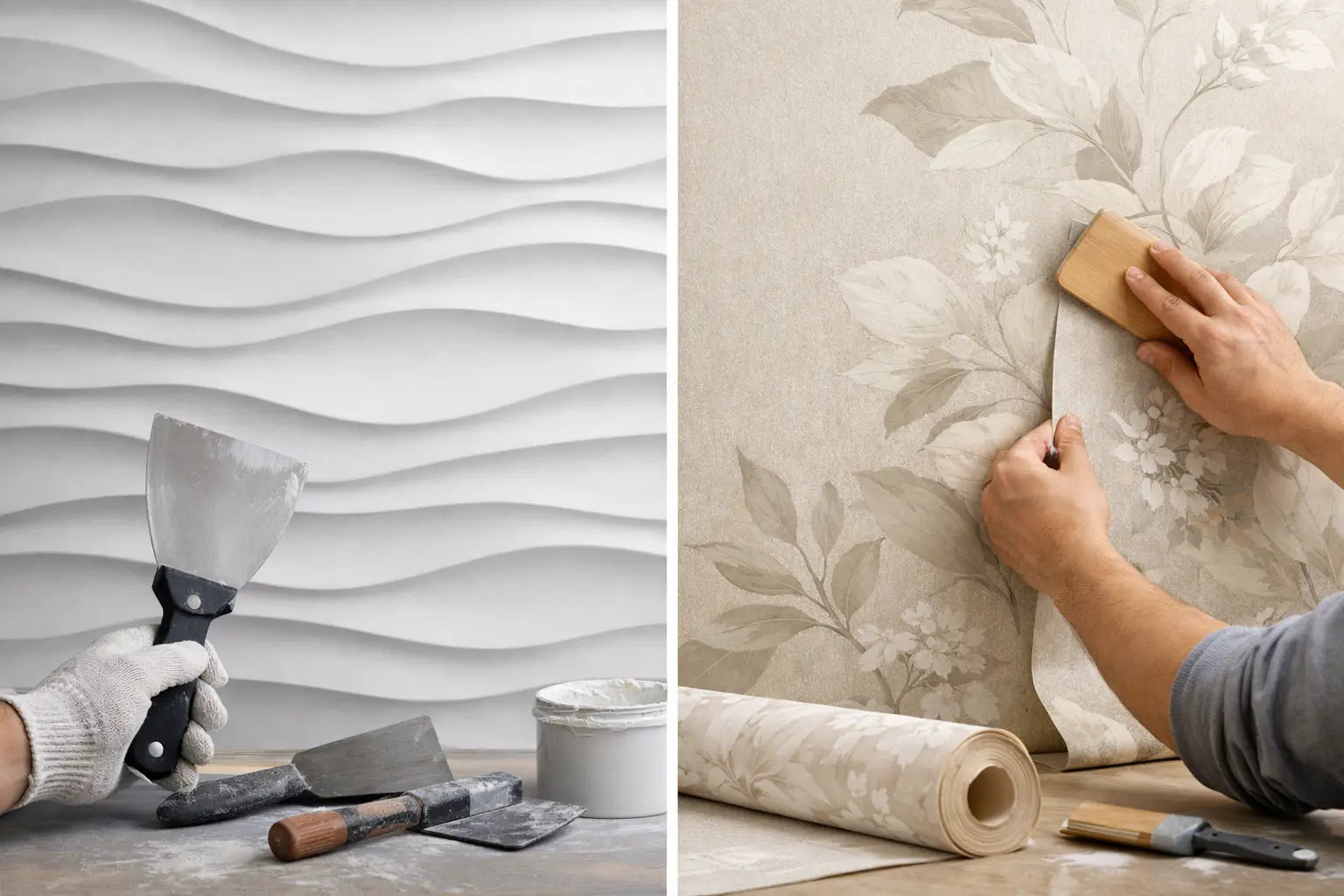 Gypsum panels vs wallpaper : que choisir ?
