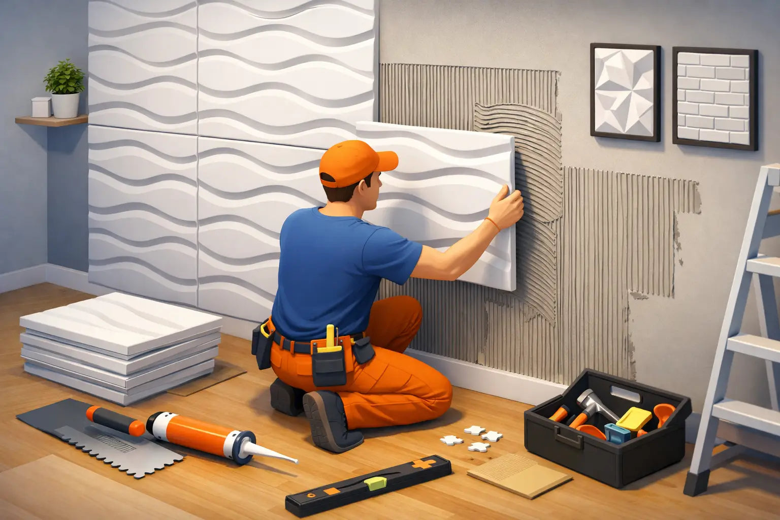 Comment poser un panneau mural 3D