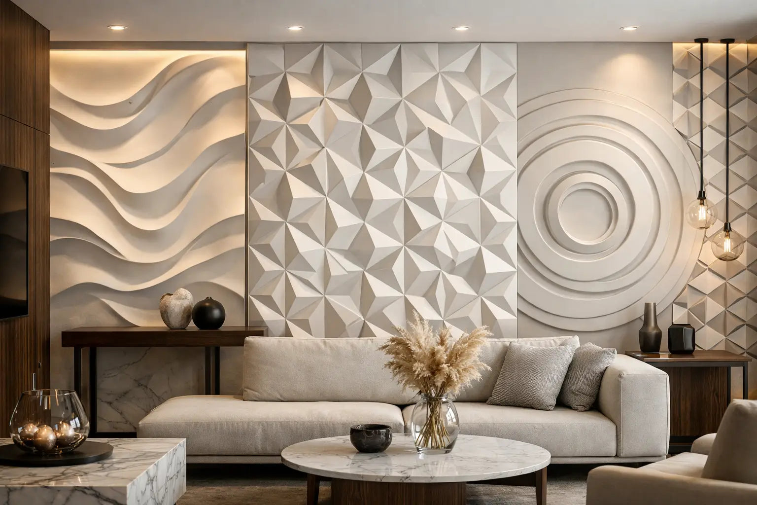 Panneaux géométriques pour intérieur moderne