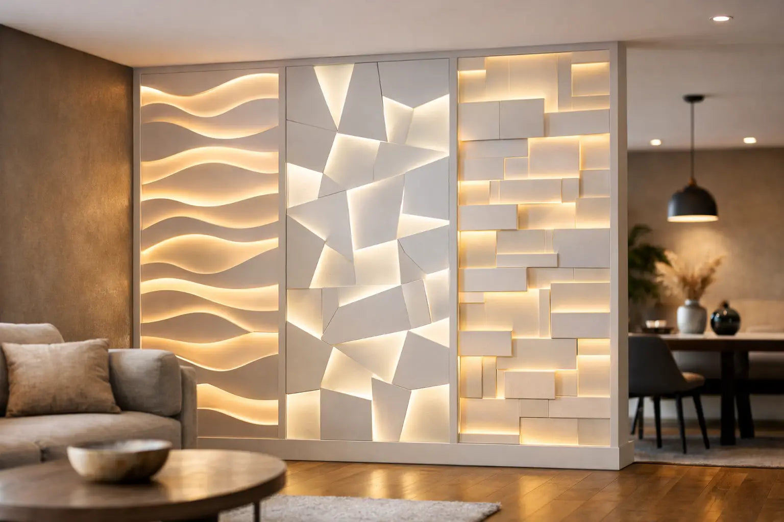 Réussir une cloison décorative lumineuse