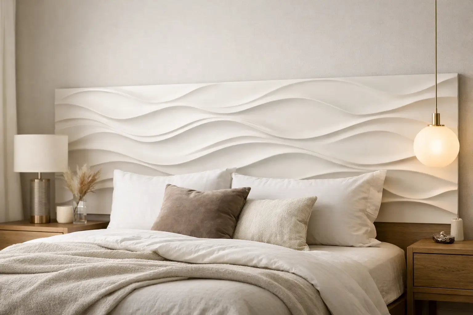 Panneau mural vague tête de lit élégant