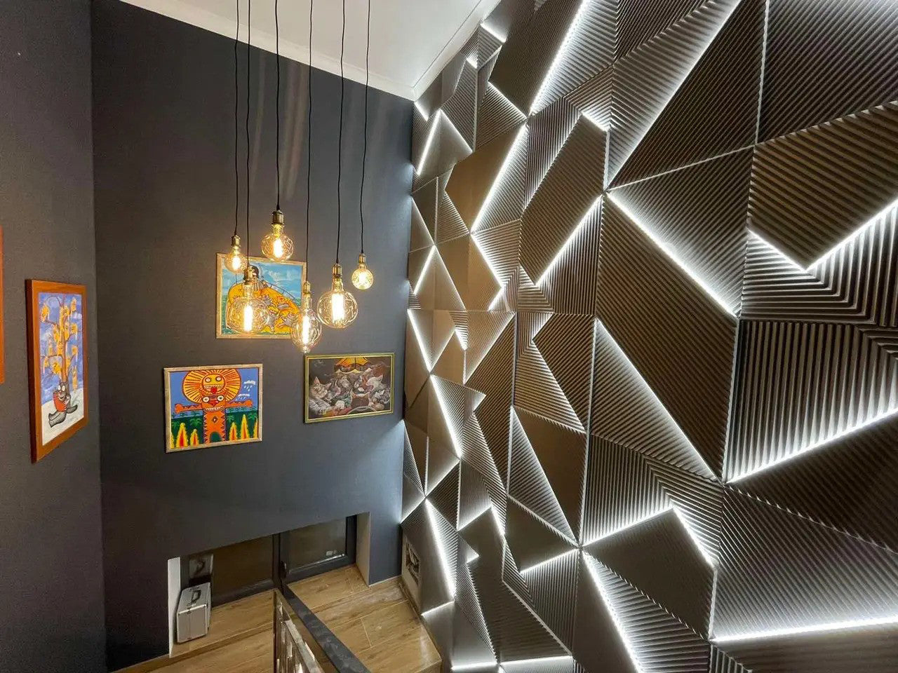 Modern 3D wall panel - Cyber Space 0042