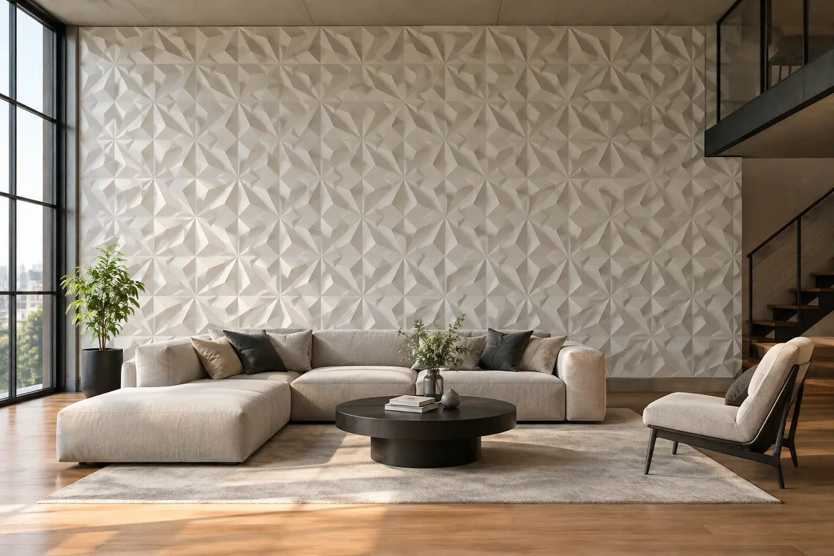 Rénovation de loft avec panneaux 3D élégants