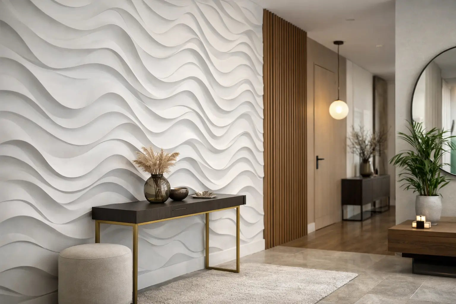 Meilleures finitions murales pour une entrée design