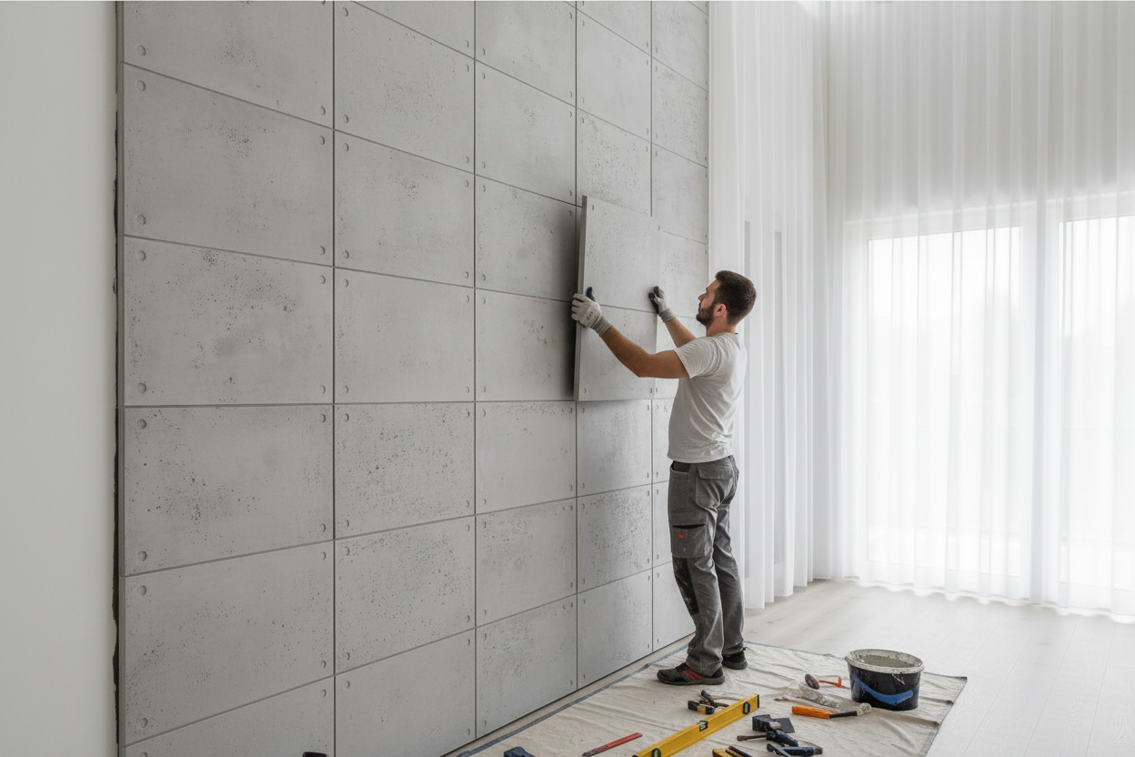 Panneau mural en plâtre facile à installer