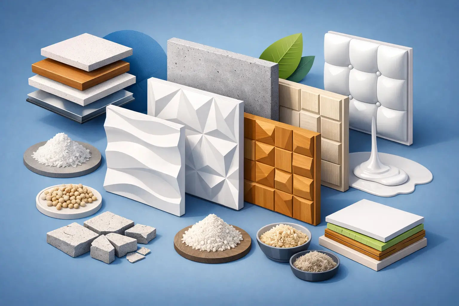 De quoi sont fabriqués les panneaux muraux 3D ?