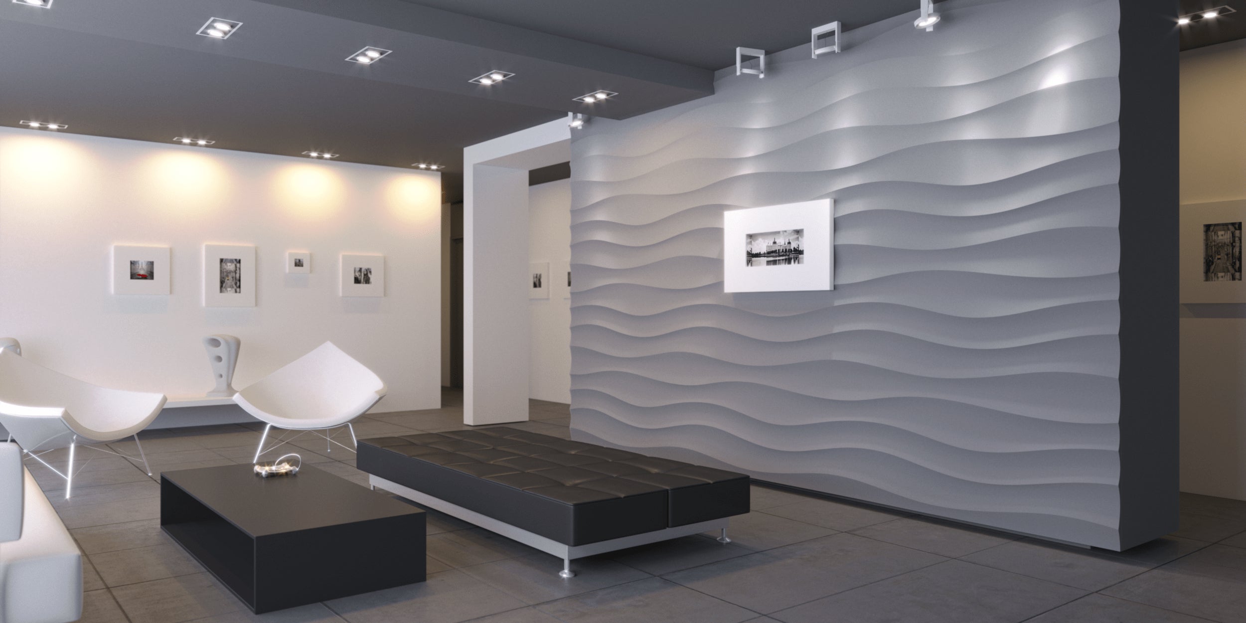 Waves 3D wall panel - Serenity Waves 0076